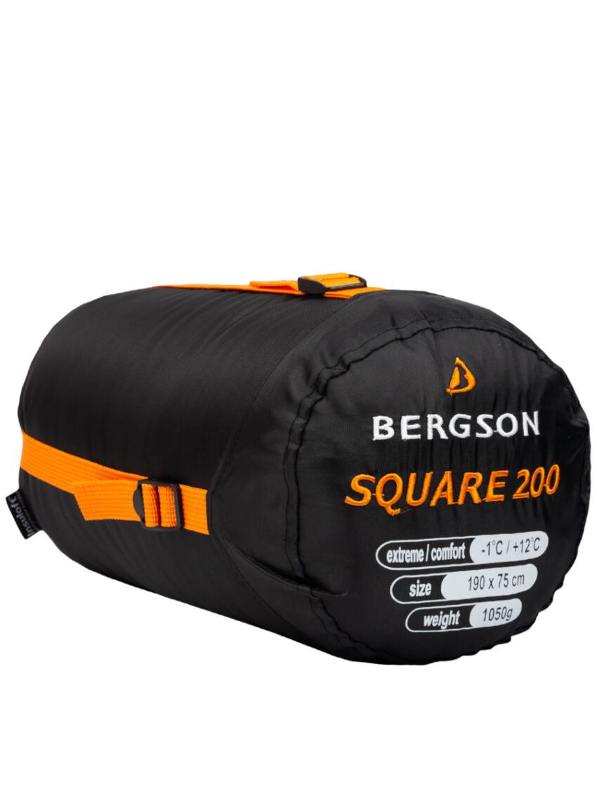 Śpiwór czarny Bergson Square 200 Insuloft 12st