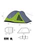 NC6006 ZIELONO-SZARY NAMIOT KEMPINGOWY DISCOVERY NILS CAMP