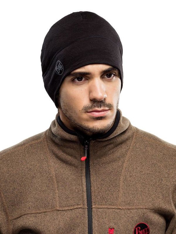 Czapka Buff Merino Wool Solid Black