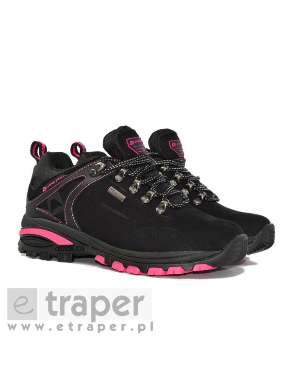 Damskie buty skórzane Alpine Pro Spider 2 Czarne/Różowe