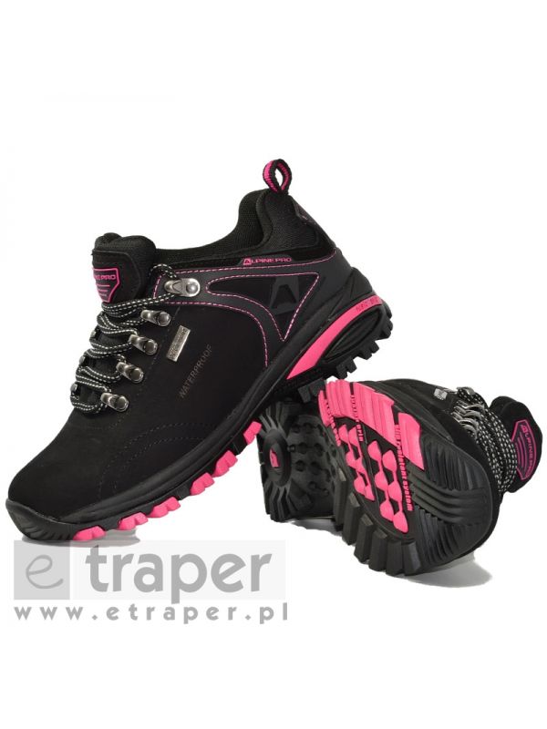 Damskie buty skórzane Alpine Pro Spider 2 Czarne/Różowe