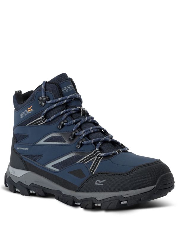 Wodoodporne buty trekkingowe Regatta Holcombe Mid Szare