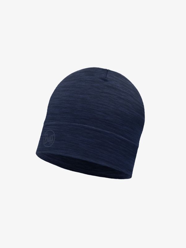 Lekka czapka z wełny merino Buff Solid Denim