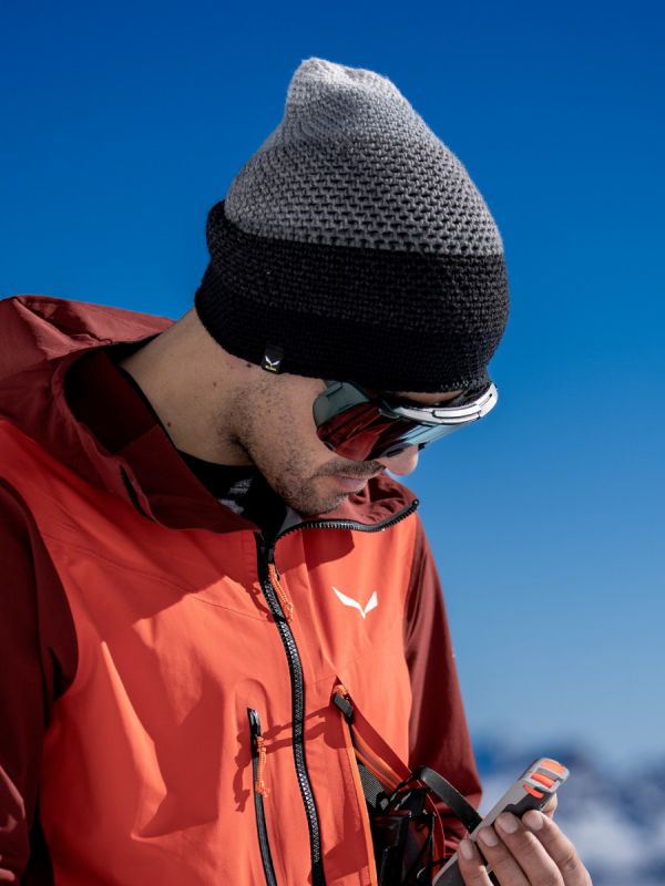 Szara czapka Sella Salewa Wełna/Akryl