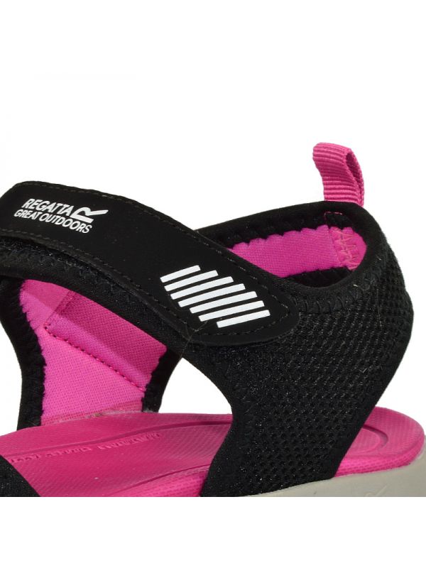 Damskie czarno-różowe sandały sportowe Regatta Terrarock