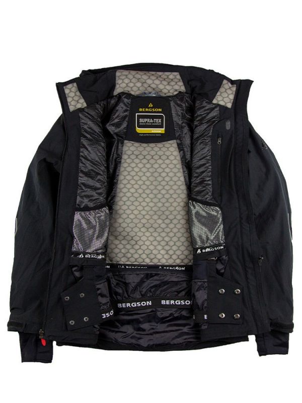 Czarna męska kurtka narciarska Bergson Race-X