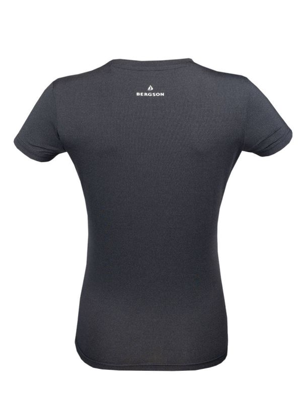 Czarna koszulka sportowa Bergson Route