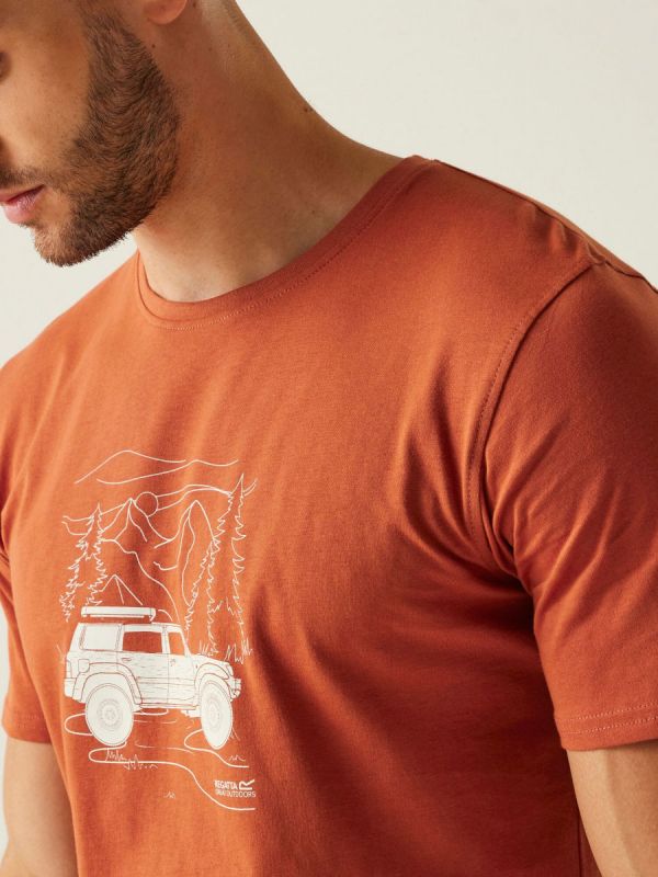 Męska koszulka bawełniana z nadrukiem Regatta Cline VII