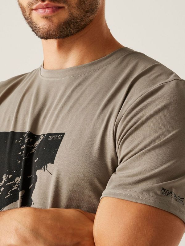 Szary t-shirt męski Regatta Fingal Szybkoschnący