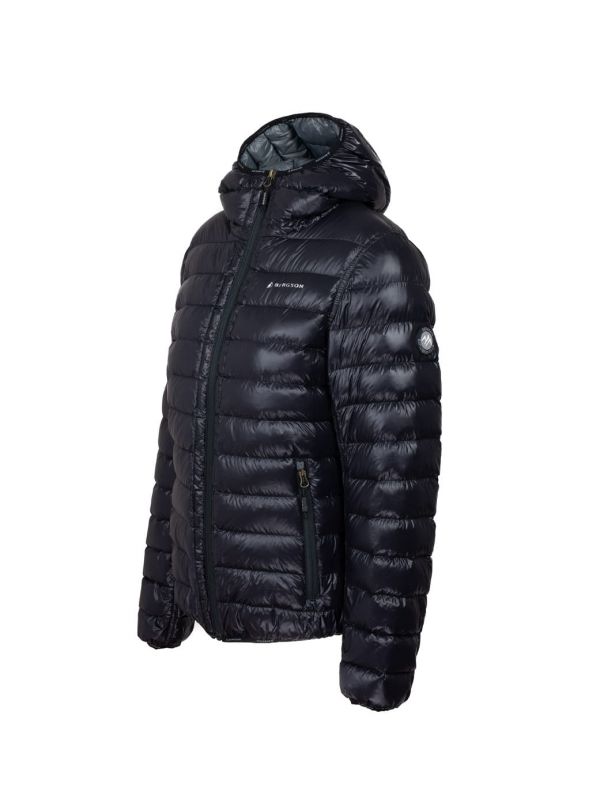 Czarna kurtka puchowa damska z kapturem Bergson Berge