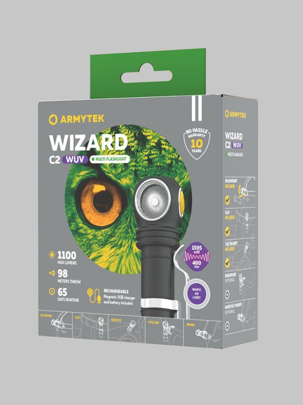 Latarka LED z Ultrafioletem Armytek Wizard C2 WUV
