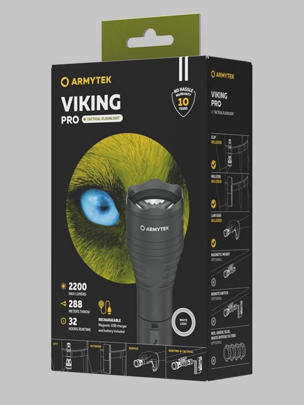 Latarka Armytek Viking Pro Magnet USB White 2200lm