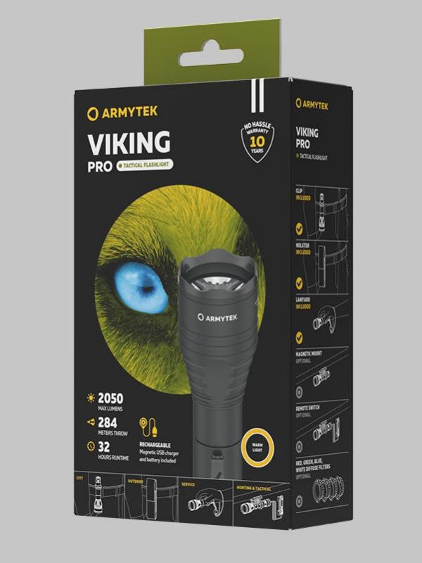 Latarka Armytek Viking Pro Magnet USB Warm 2050lm