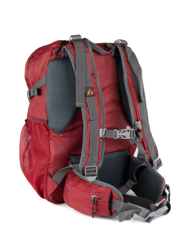 Czerwony plecak z miejscem na laptop Bergson Grimstad 30