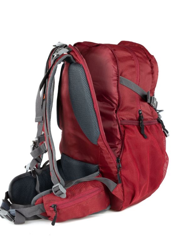 Czerwony plecak z miejscem na laptop Bergson Grimstad 30
