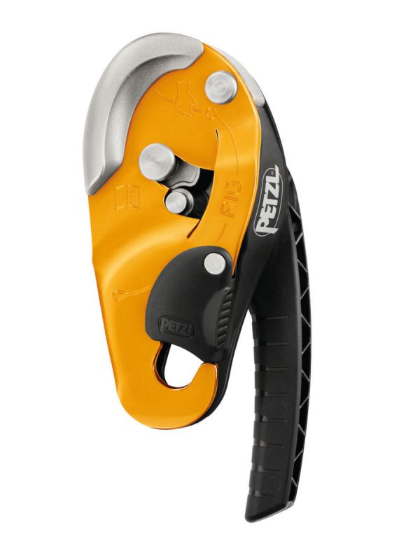 Przyrząd zjazdowy z automatyczną blokadą Petzl Rig