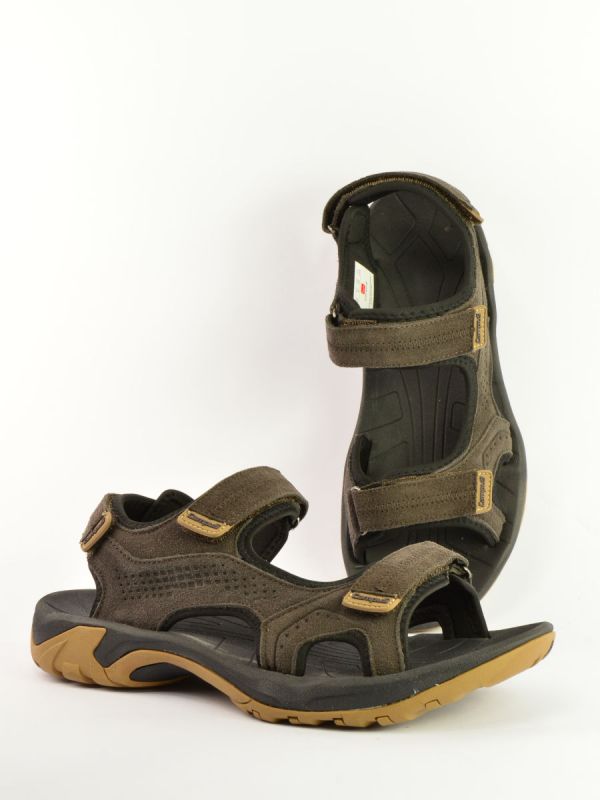 Skórzane sandały męskie Campus Monte Brown