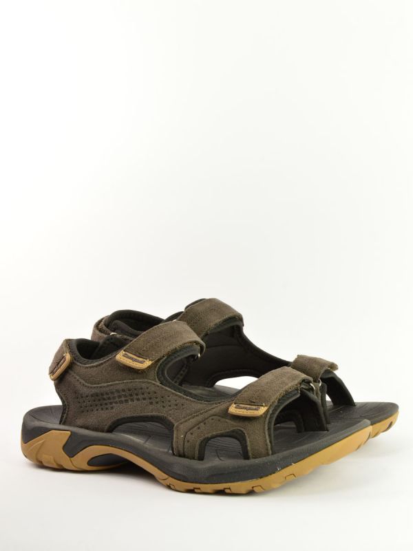 Skórzane sandały męskie Campus Monte Brown