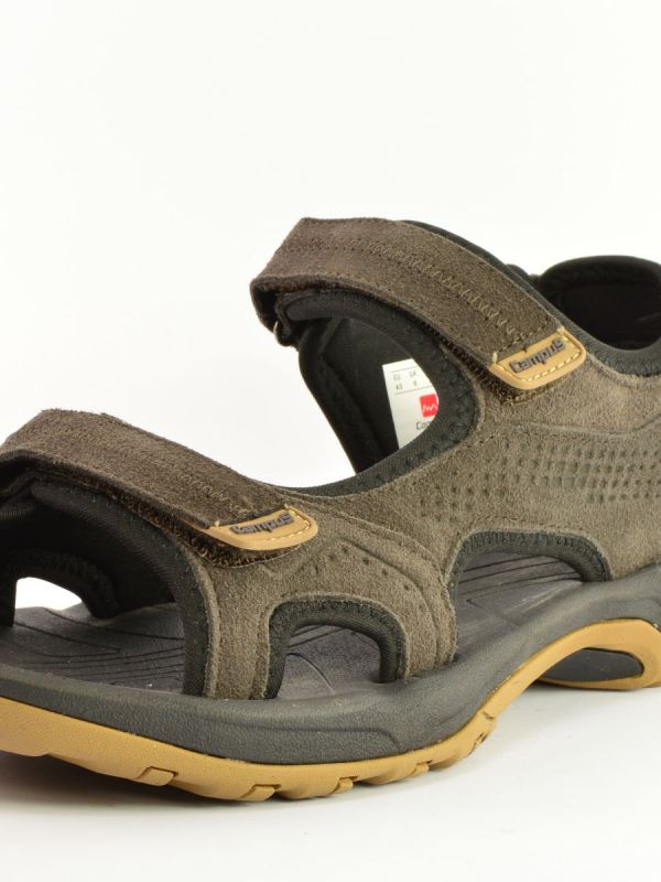 Skórzane sandały męskie Campus Monte Brown