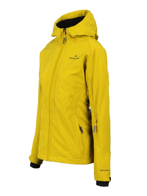 Żółta kurtka softshellowa Bergson Vara Suprashell