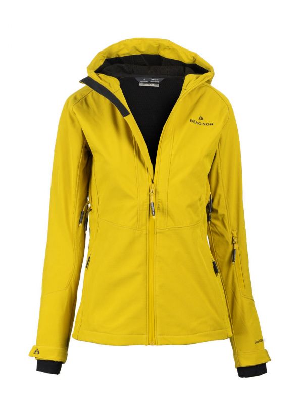 Żółta kurtka softshellowa Bergson Vara Suprashell