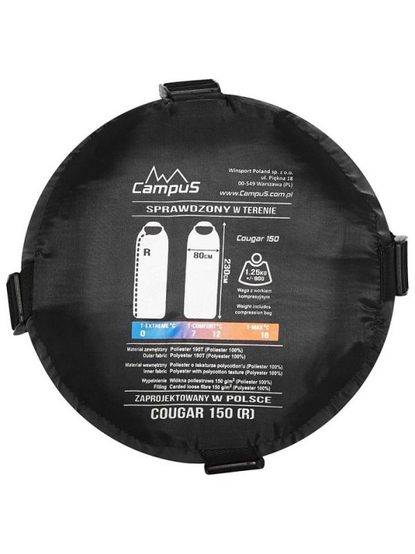 Śpiwór koperta kołdra Campus Cougar 250 Lewy