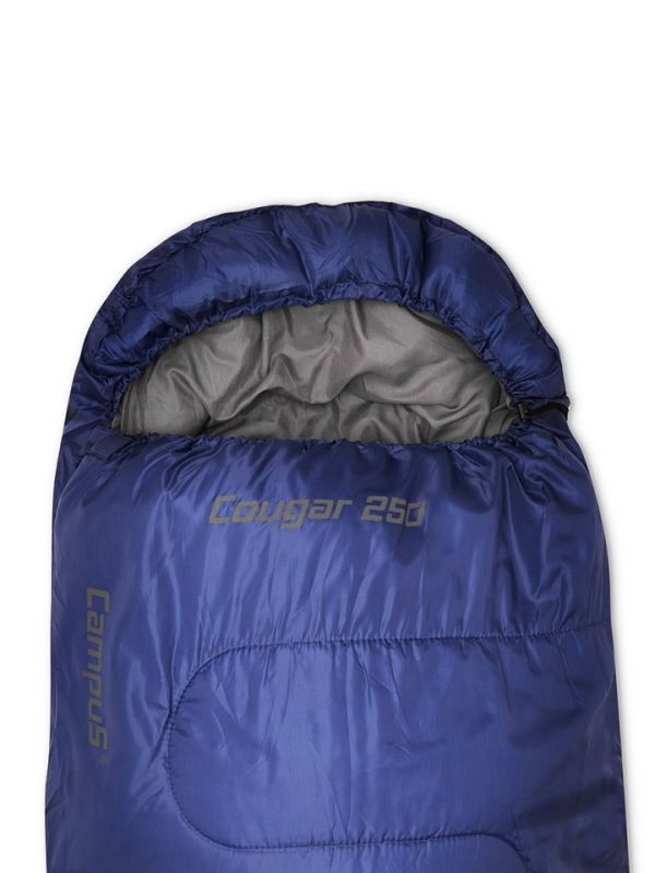Śpiwór niebieski koperta Campus Cougar 250 Prawy
