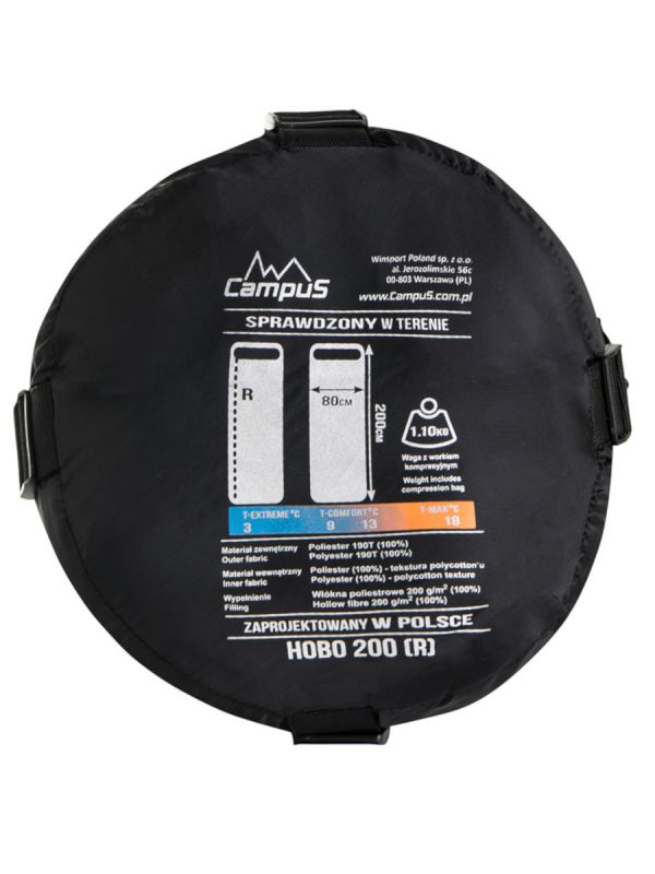 Śpiwór koperta Campus Hobo 200 Prawy