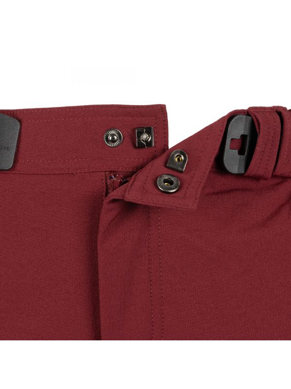 Męskie Bordowe spodnie trekkingowe Bergson Flam 4WAY Stretch