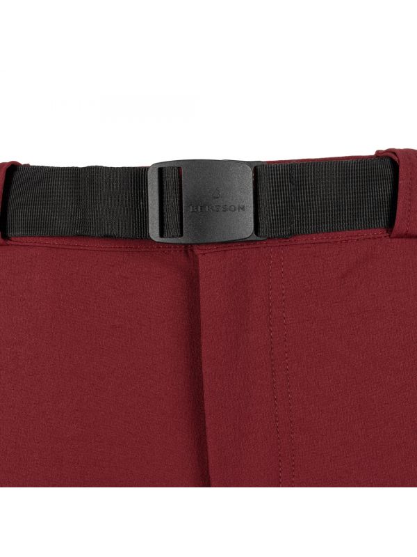 Męskie Bordowe spodnie trekkingowe Bergson Flam 4WAY Stretch