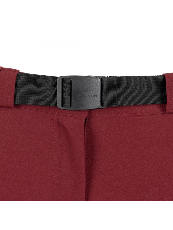 Bordowe spodnie trekkingowe Bergson Flam 4WAY Stretch