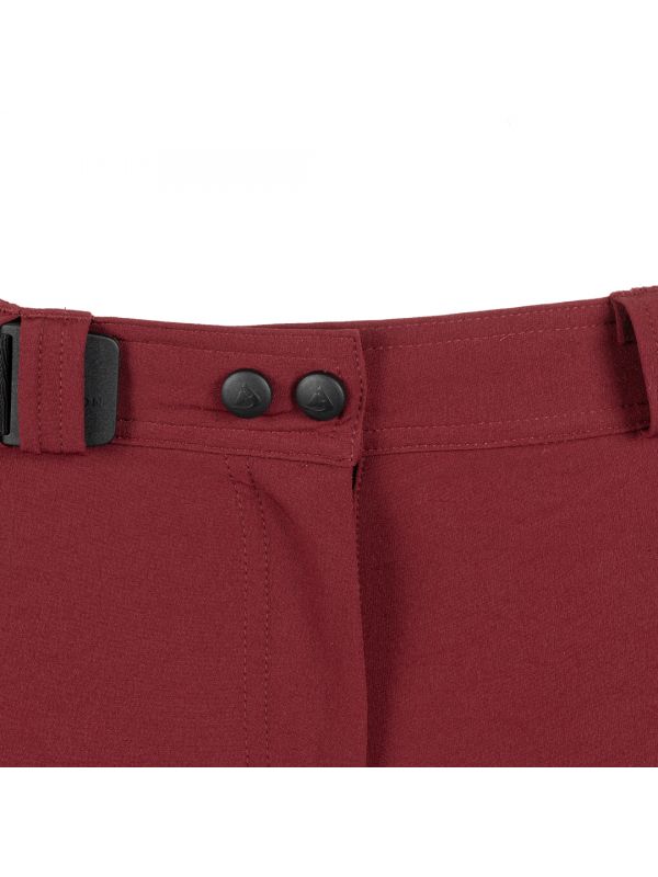 Bordowe spodnie trekkingowe Bergson Flam 4WAY Stretch