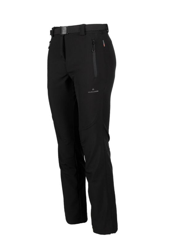 Czarne spodnie softshellowe Bergson Mona
