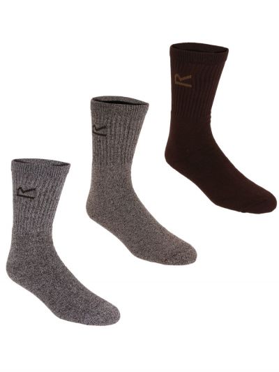 Uniwersalne skarpety Regatta 3-Pak Men Brown