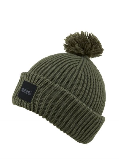 Czapka khaki Regatta Connora z pomponem