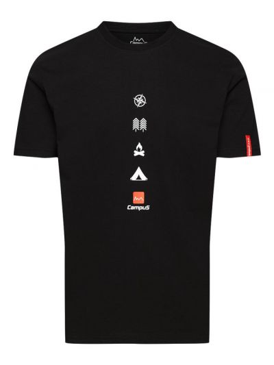 Czarna koszulka męska Campus Aerin