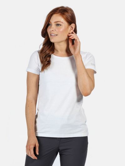 Biała koszulka bawełniana Regatta Carlie