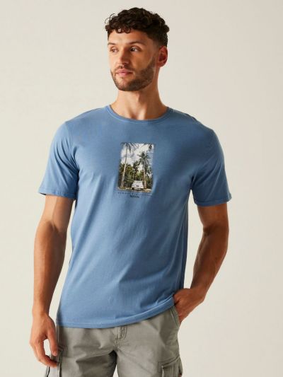 Męska koszulka bawełniana z nadrukiem Regatta Cline VII