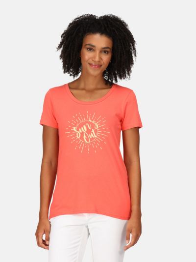 Damski t-shirt bawełniany Regatta Filandra Kolor brzoskwiniowy