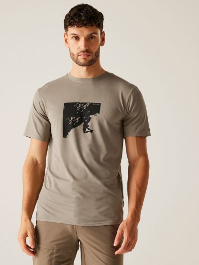 Szary t-shirt męski Regatta Fingal Szybkoschnący