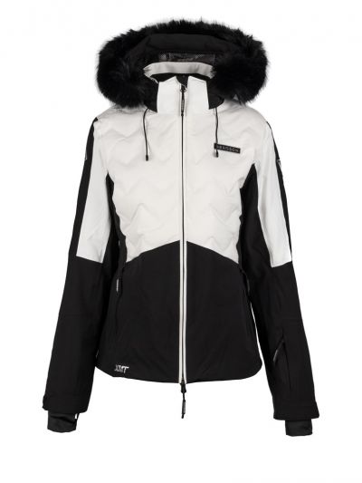 Damska kurtka narciarska Bergson Zephyric Czarno-Biała