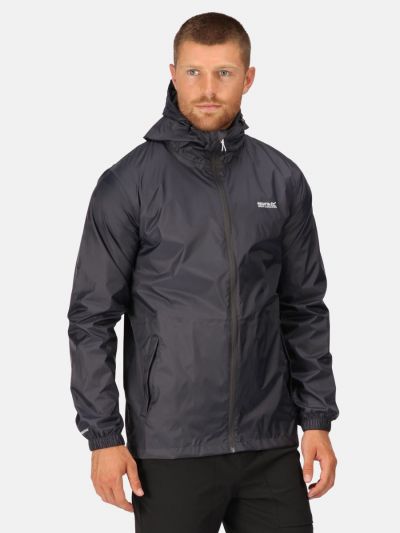 Cienka szara kurtka przeciwdeszczowa Regatta Pack It 10K