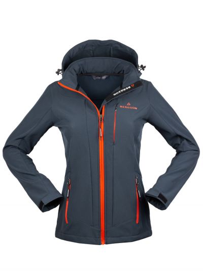 Kurtka softshell Bergson Caprice z kapturem