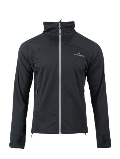 Czarna kurtka softshellowa z membraną Bergson Context