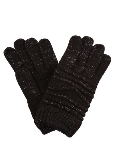 Zimowe czarne rękawiczki damskie Regatta Multimix III