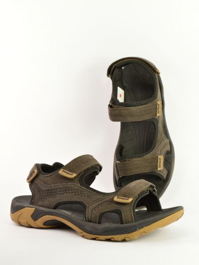 Skórzane sandały męskie Campus Monte Brown