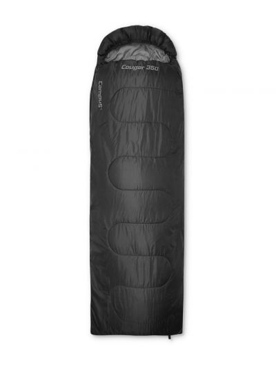 Czarny śpiwór Campus Cougar 350 Prawy