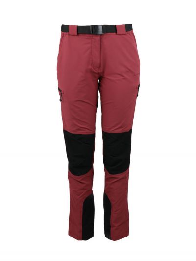 Bordowe spodnie trekkingowe Bergson Askoy