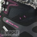 Ocieplane czarno-różowe buty zimowe Alpine Pro Bona 1