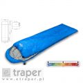 Niebieski śpiwór z kapturem Alltosport Traper